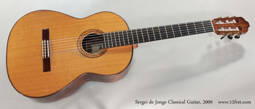 Sergei de Jonge Classical Guitar, 2009 Full Front View