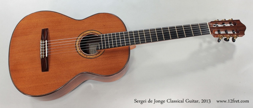 Sergei de Jonge Classical Guitar, 2013 Full Front View