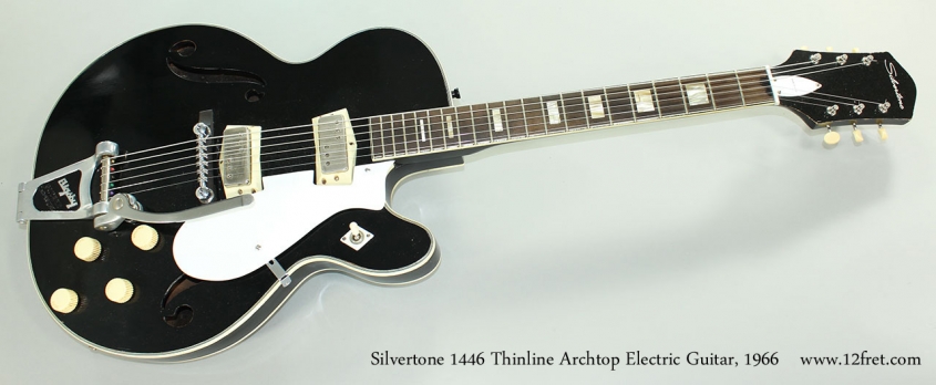 Silvertone 1446 Thinline Archtop Electric Guitar, 1966 Full Front View