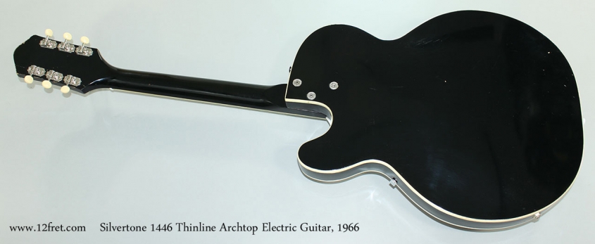 Silvertone 1446 Thinline Archtop Electric Guitar, 1966 Full Rear View