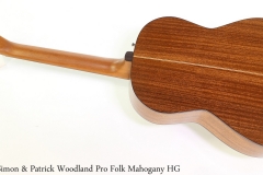 Simon & Patrick Woodland Pro Folk Mahogany HG Full Rear View