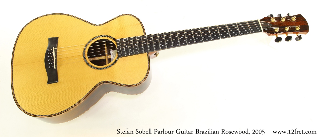 Stefan Sobell Parlour Guitar Brazilian Rosewood, 2005 Full Front View