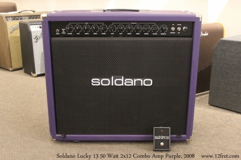 Soldano Lucky 13 50 Watt 2x12 Combo Amp Purple, 2008 Full Front View