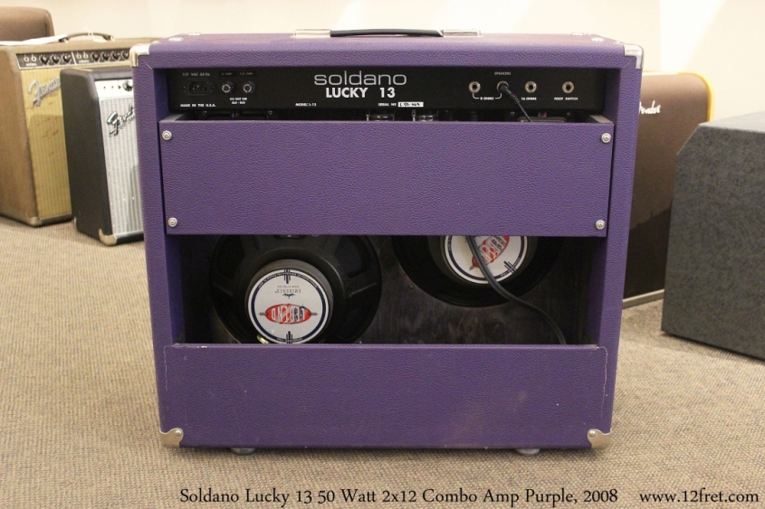 Soldano Lucky 13 50 Watt 2x12 Combo Amp Purple, 2008 Full Rear View