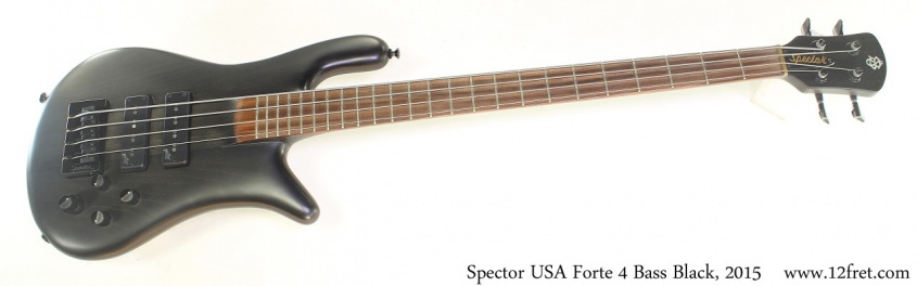 Spector USA Forte 4 Bass Black, 2015 Full Front View