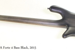 Spector USA Forte 4 Bass Black, 2015 Full Rear View
