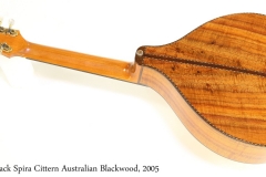 Jack Spira Cittern Australian Blackwood, 2005 Full Rear View