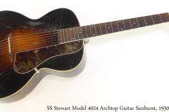 SS Stewart Model 4024 Archtop Guitar Sunburst, 1930s Full Front View