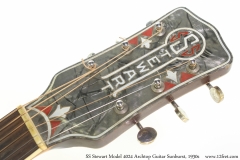 SS Stewart Model 4024 Archtop Guitar Sunburst, 1930s Head Front View