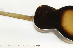 SS Stewart Flat Top Acoustic Guitar Sunburst,  1932  Full Rear View