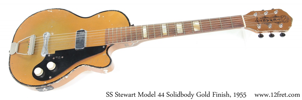 SS Stewart Model 44 Solidbody Gold Finish, 1955 Full Front View