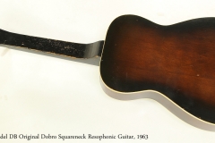 Standel DB Original Dobro Squareneck Resophonic Guitar, 1963  Full Rear View