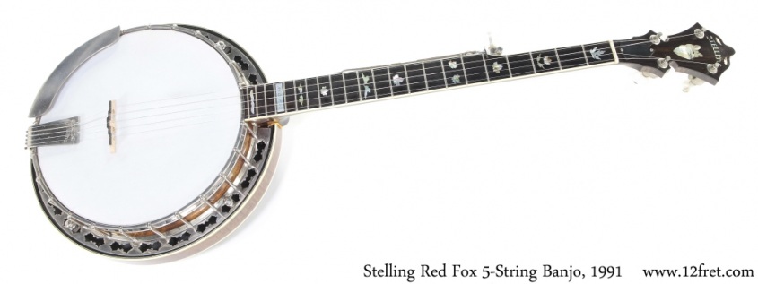 Stelling Red Fox 5-String Banjo, 1991 Full Front View
