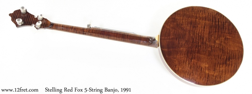 Stelling Red Fox 5-String Banjo, 1991 Full Rear View