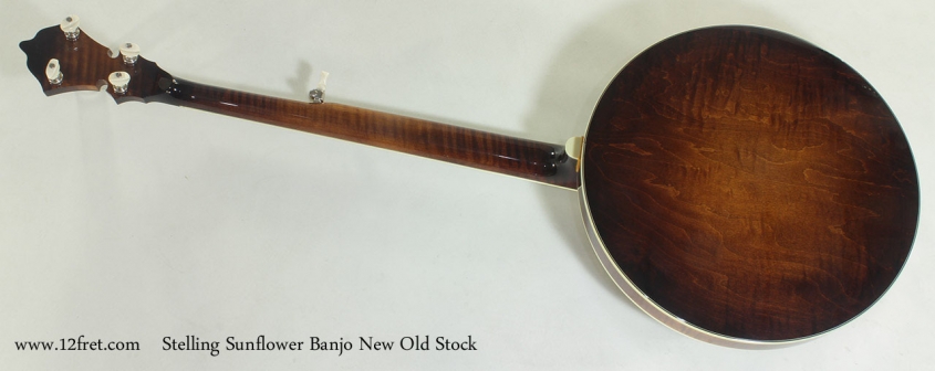 Stelling Sunflower Banjo New Old Stock full rear view