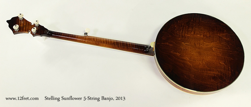 Stelling Sunflower 5-String Banjo, 2013 Full Rear View