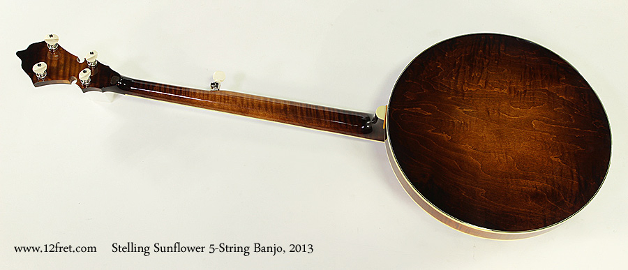 Stelling Sunflower 5-String Banjo, 2013 Full Rear View