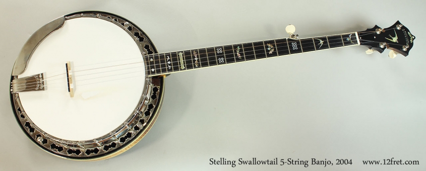 Stelling Swallowtail 5-String Banjo, 2004 Full Front View