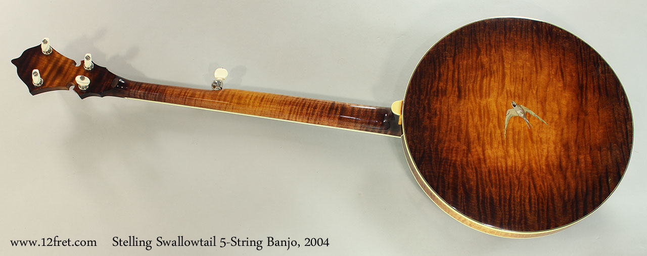 Stelling Swallowtail 5-String Banjo, 2004 Full Rear View