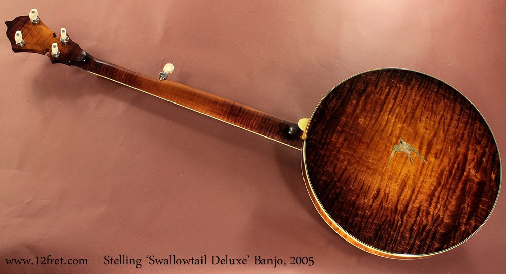Stelling Swallowtail Deluxe Banjo 2005  full rear view