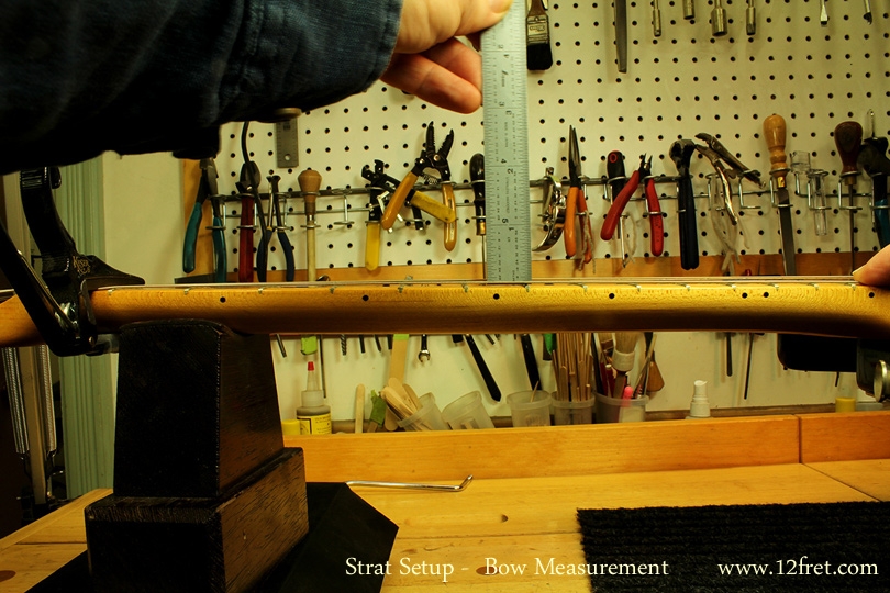 Strat Setup Part 3 - Action Adjustments - bow measurement