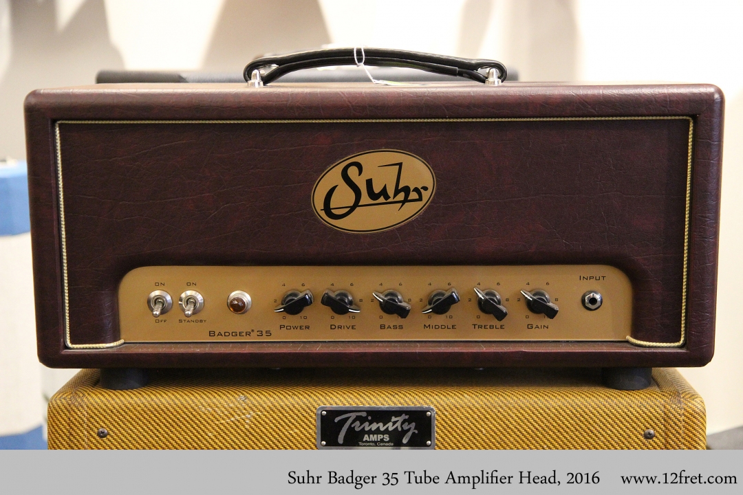 Suhr Badger 35 Tube Amplifier Head, 2016 Full Front View