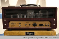 Suhr Badger 35 Tube Amplifier Head, 2016 Full Rear View