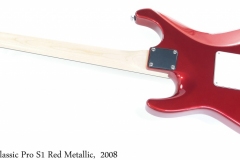 Suhr Classic Pro S1 Red Metallic,  2008 Full Rear View