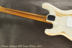 Suhr Classic Antique SSS Trans White, 2017 Full Rear View