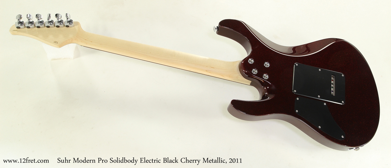 Suhr Modern Pro Solidbody Electric Black Cherry Metallic, 2011  Full Rear View