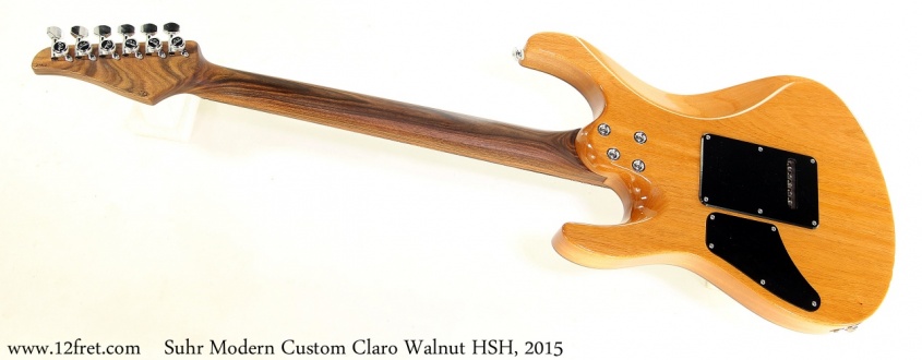 Suhr Modern Custom Claro Walnut HSH, 2015 Full Rear View