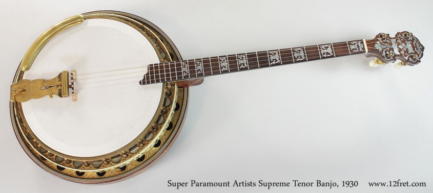 Super Paramount Artists Supreme Tenor Banjo, 1930 Full Front View