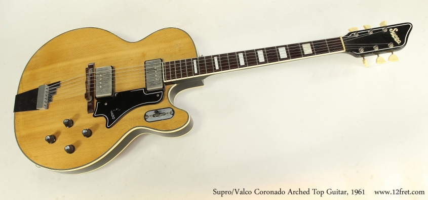 Supro/Valco Coronado Arched Top Guitar, 1961  Full Front VIew