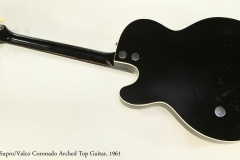 Supro/Valco Coronado Arched Top Guitar, 1961  Full Rear View