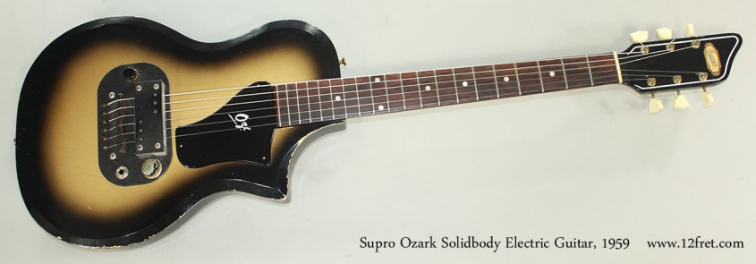 Supro Ozark Solidbody Electric Guitar, 1959 Full Front View