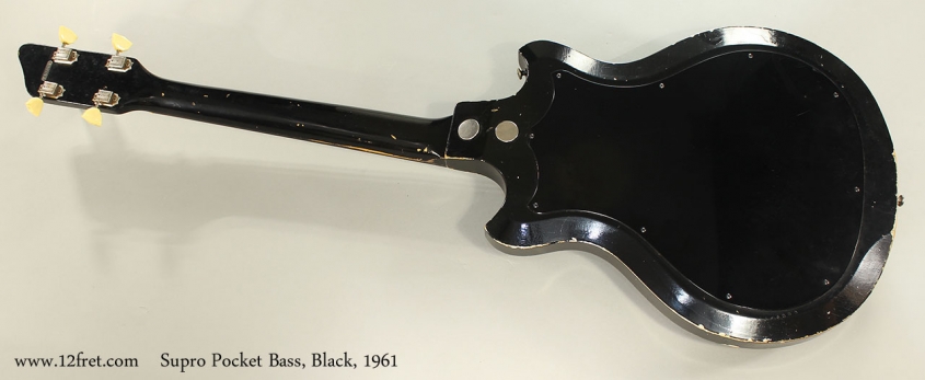 Supro Pocket Bass, Black, 1961 Full Rear View