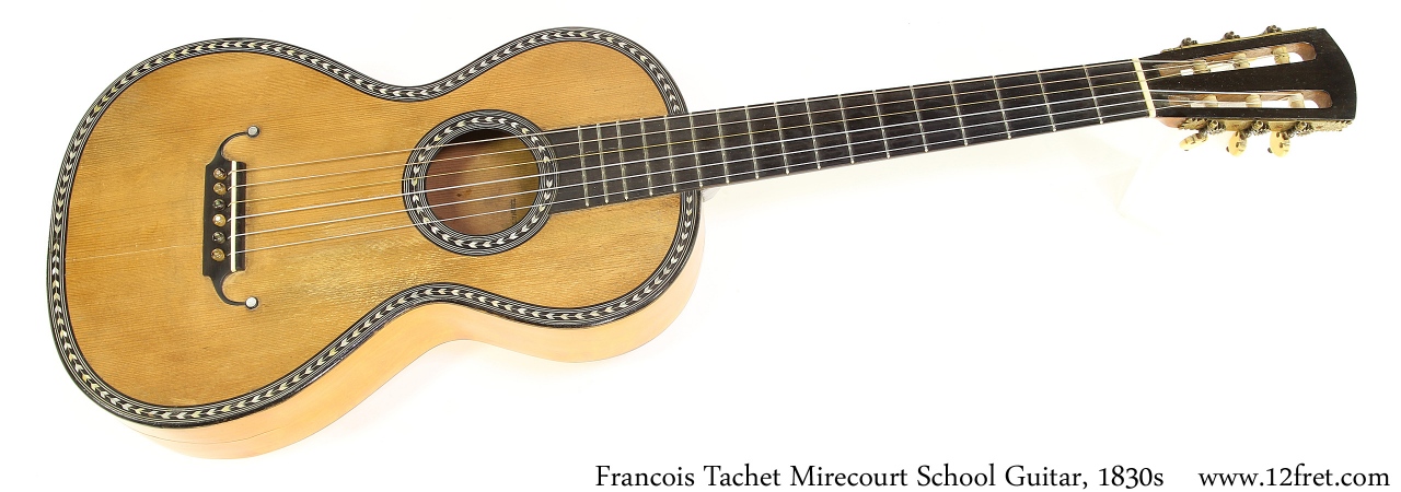 Francois Tachet Mirecourt School Guitar, 1830s Full Front View