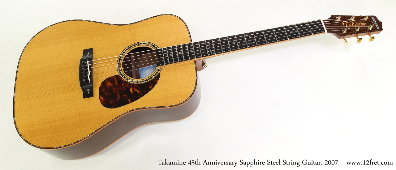 Takamine 45th Anniversary Sapphire Steel String Guitar, 2007    Full Front View