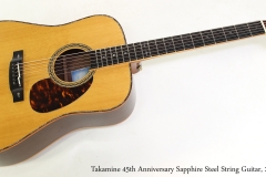 Takamine 45th Anniversary Sapphire Steel String Guitar, 2007    Full Front View