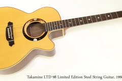 Takamine LTD 98 Limited Edition Steel String Guitar, 1998   Full Front View