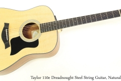 Taylor 110e Dreadnought Steel String Guitar, Natural Full Front View