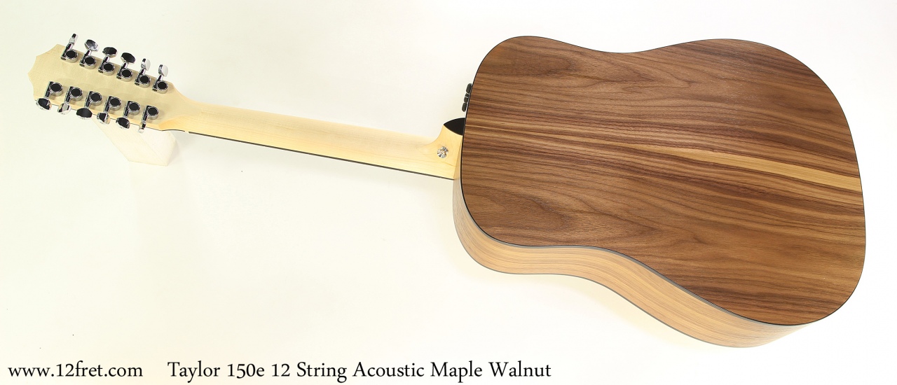 Taylor 150e 12 String Acoustic Maple Walnut Full Rear View