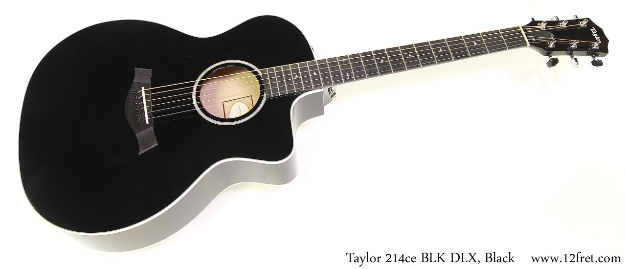 Taylor 214ce BLK DLX, Black Full Front View