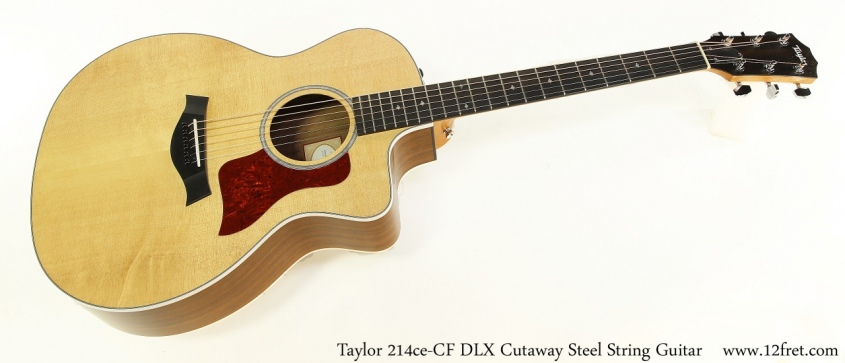 Taylor 214ce-CF DLX Cutaway Steel String Guitar Full Front View