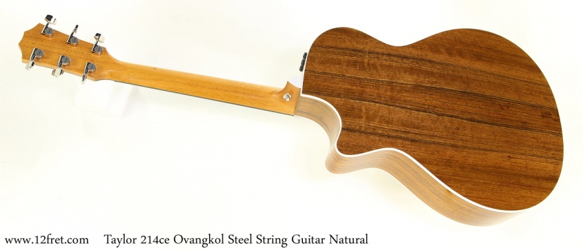 Taylor 214ce Ovangkol Steel String Guitar Natural Full Rear View