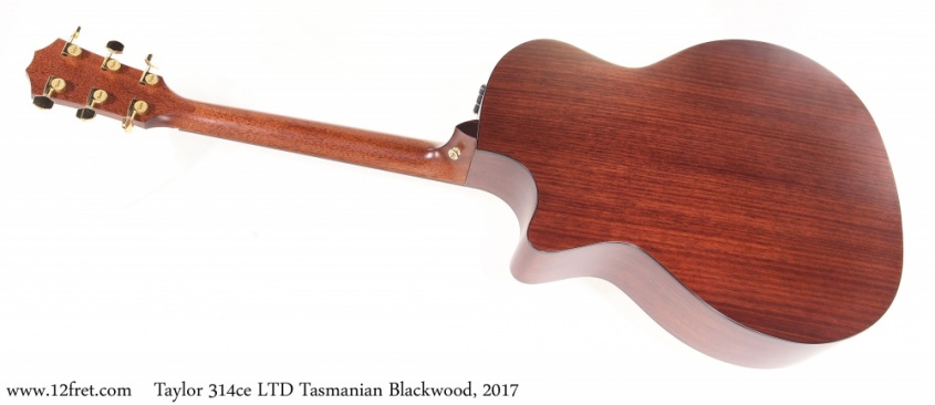 Taylor 314ce LTD Tasmanian Blackwood, 2017 Full Rear View