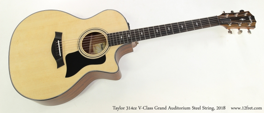 Taylor 314ce V-Class Grand Auditorium Steel String, 2018   Full Front View