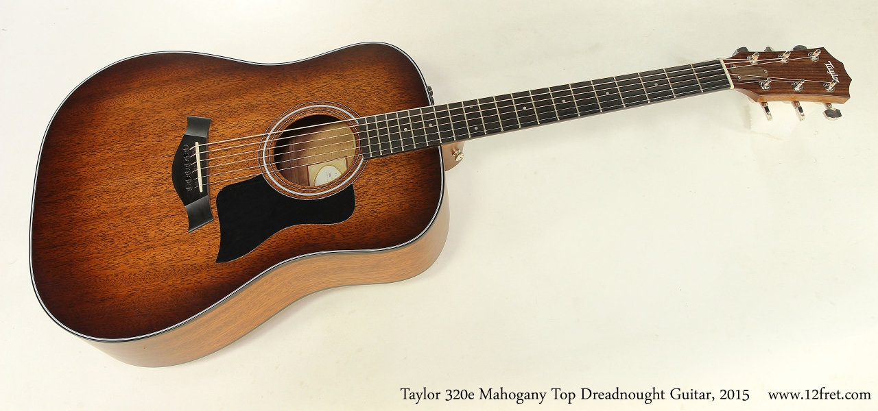 Taylor 320e Mahogany Top Dreadnought Guitar, 2015   Full Front View