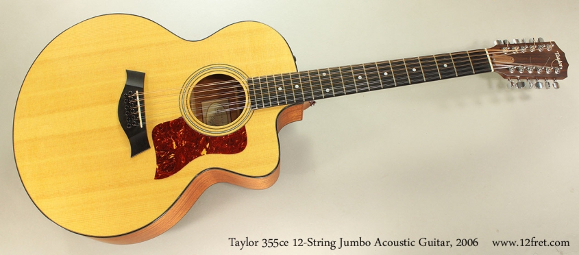 Taylor 355ce 12-String Jumbo Acoustic Guitar, 2006 Full Front View