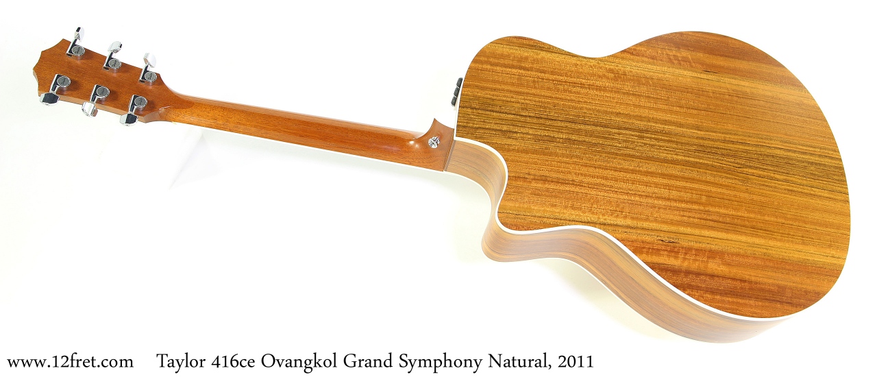 Taylor 416ce Ovangkol Grand Symphony Natural, 2011 Full Rear View